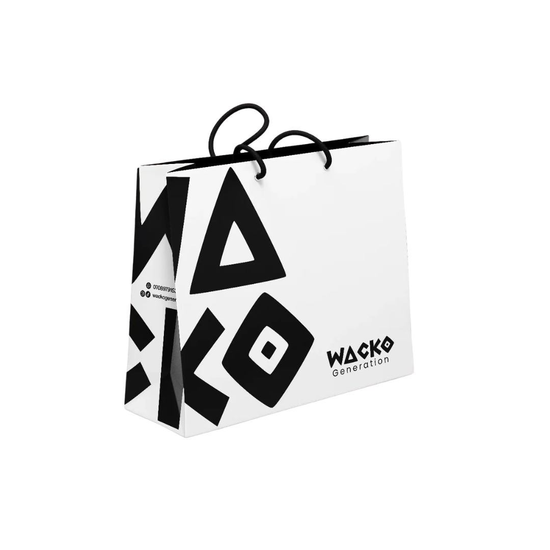 Laminated duplex art-card paper bag with UV finish