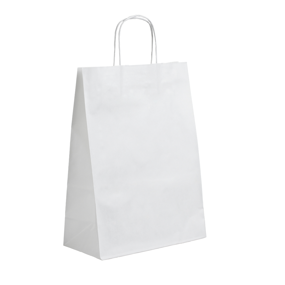 White Twist Handle Paper Bag – Signature Kraft