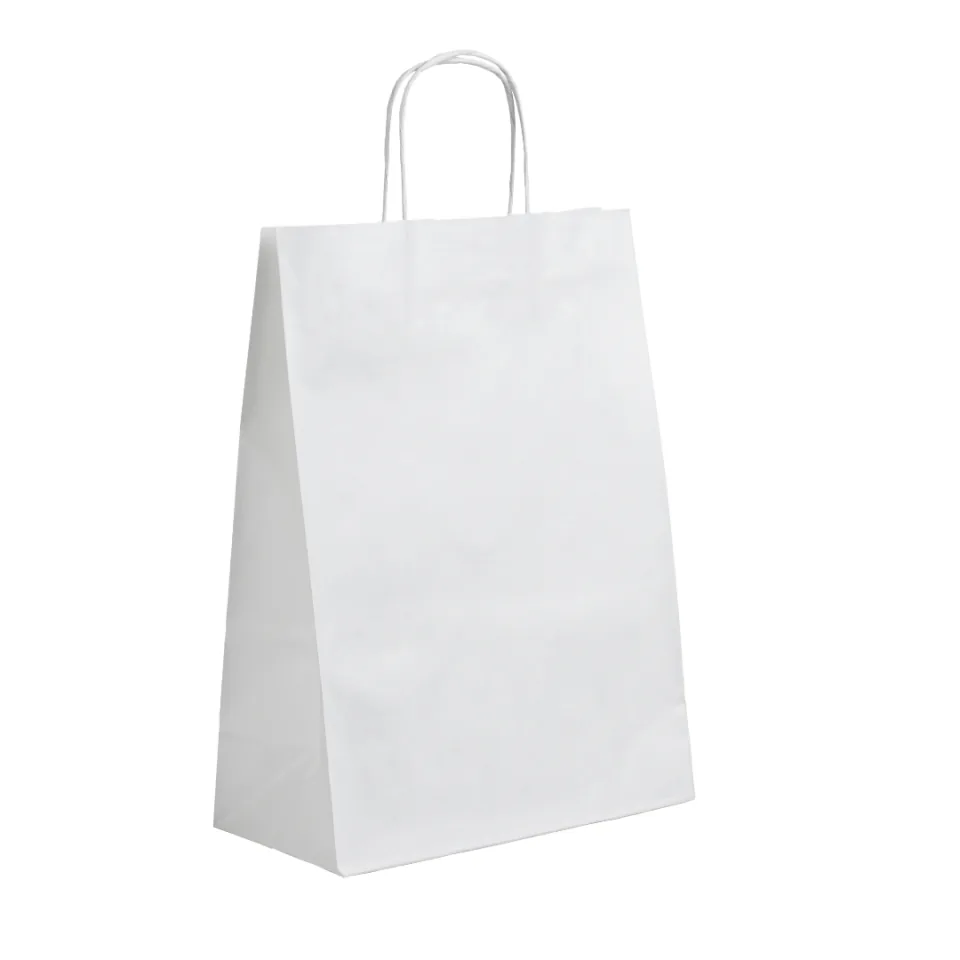 White twisted-handle paper bag